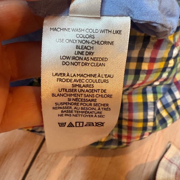 Urban Outfitters Mini Skirt Blue Plaid Size Small Seersucker  UO  Slit Preppy - Picture 7 of 7